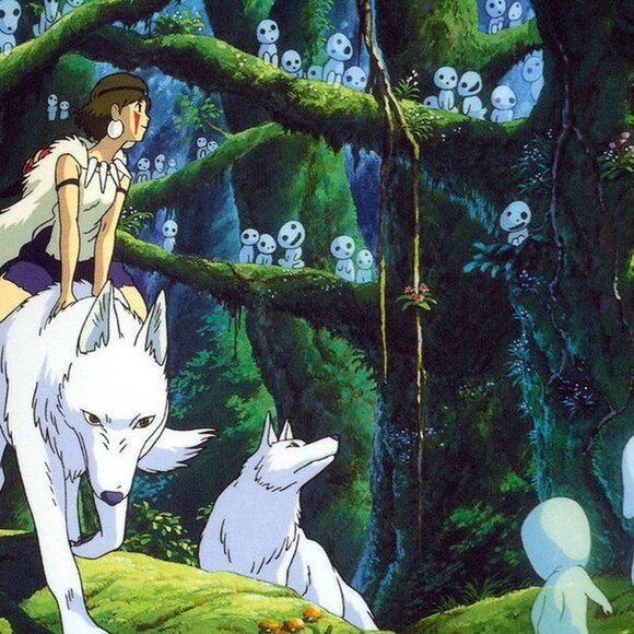 Japanese Anime Studio Ghibli Princess Mononoke Embroidered Cardigan Sz Large - Picture 12 of 12